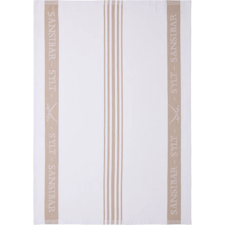 Sansibar Sylt Geschirrtuch Geschirrtücher-Set, 3-tlg, 50x70 cm, 100% Baumwolle, Premium Qualität, (Set, 3x Geschirrtuch, 50x70 cm, zwei verschiedene Designs), Jacquardgewebe, zwei verschiedene Motive – Bild 2