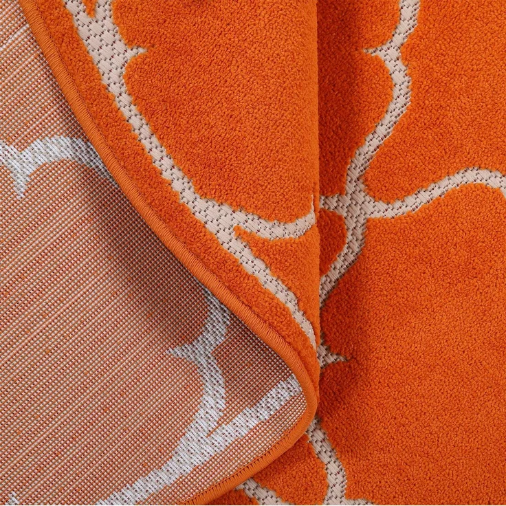 Sanat 'Berlin' Teppich, Höhe: 6 mm, In -und Outdoor geeignet, Orange, 150 cm Rund – Bild 3