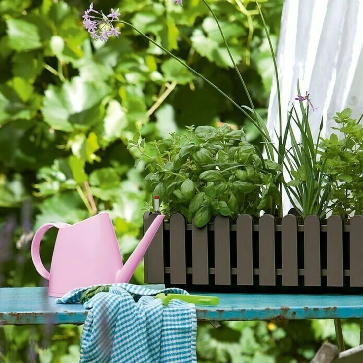 ONDIS24 Blumenkasten Landhaus Balkonkasten Kasten Aqua Comfort Pflanzkübel, aus recyceltem Kunststoff, witterungsbeständig, inkl. Wasserspeicher – Bild 2