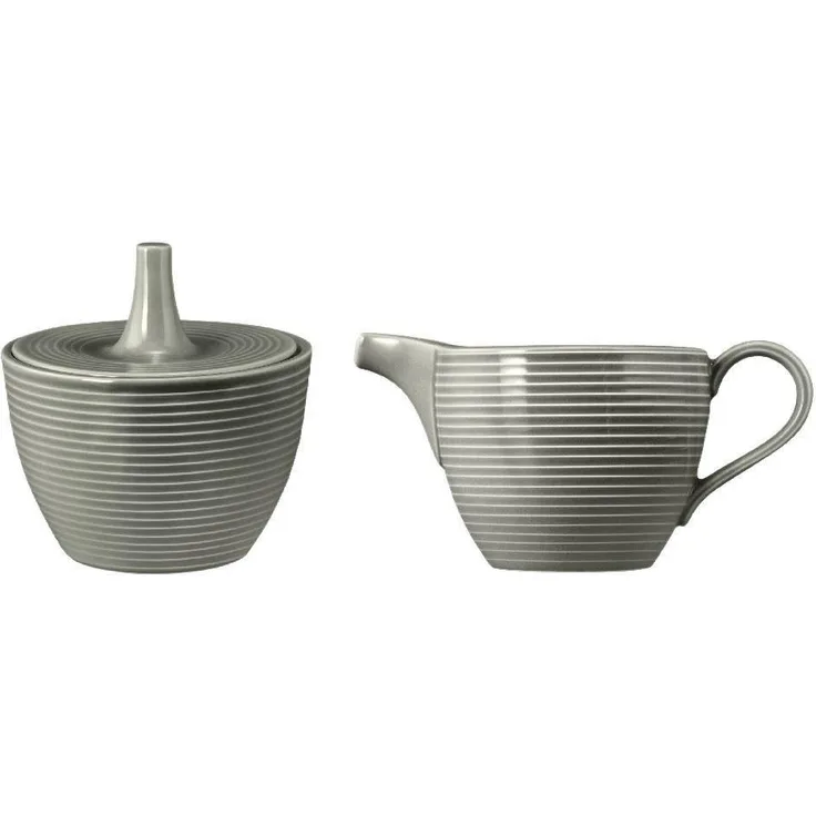 Seltmann Weiden Milchkännchen Seltmann Weiden Beat Perlgrau Zuckerdose + Milchkännchen 2 tlg. Set, (Spar-Set)