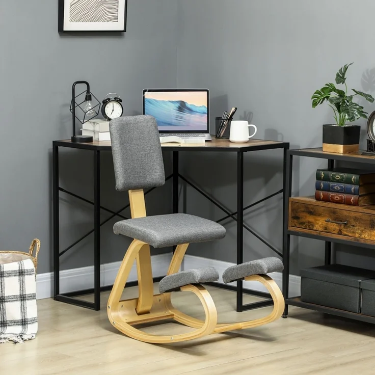 Ergonomischer Kniestuhl, Kniehocker Gesundheitsstuhl für Zuhause, Büro, Meditation Grau--Herde--84x51x93cm--YOUDENOVA – Bild 2