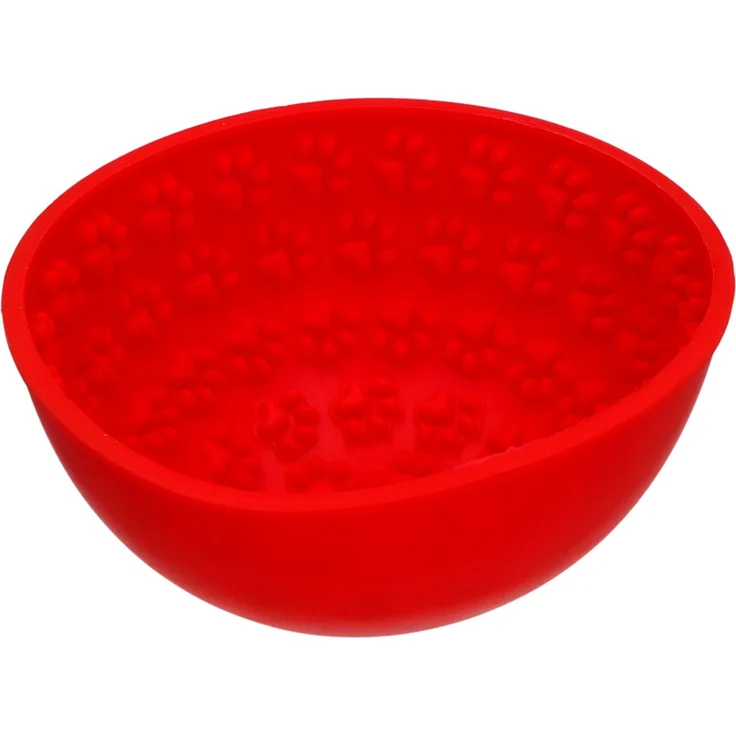 Eat Slow Live Longer Anti-Schlingnapf Wobble rot, Durchmesser: 17 cm – Bild 3