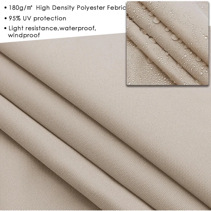 AXT SHADE Sonnensegel Wasserdicht Rechteckig 3x4 m Wetterschutz Sonnenschutz PES Polyester mit UV Schutz für Terrasse Balkon Garten-Taupe – Bild 3