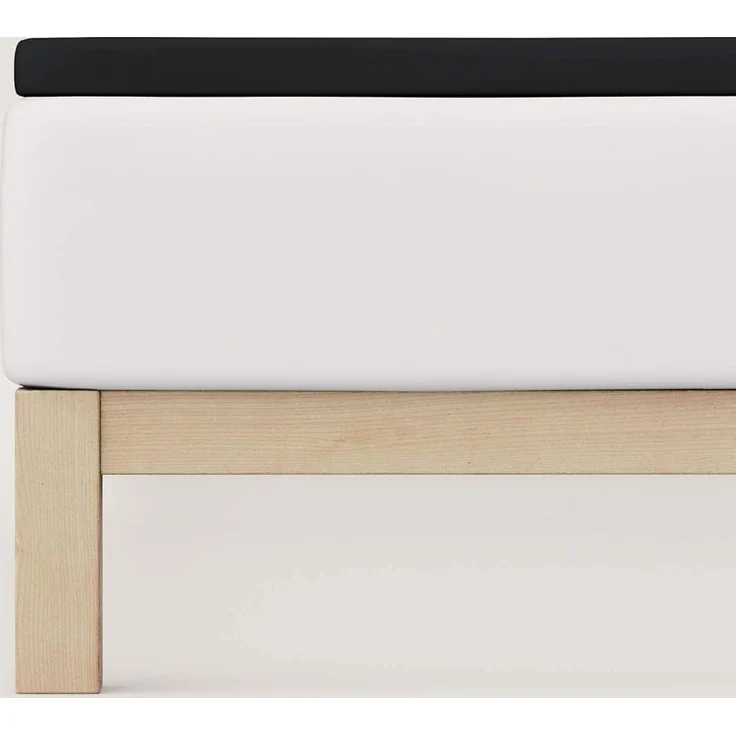 Schlafgut 'PURE TOPPER' Spannbettlaken, für Topper bis 10 cm Höhe, Off-black, S 90x190cm - 100x220cm, 100% Bio-Baumwolle
