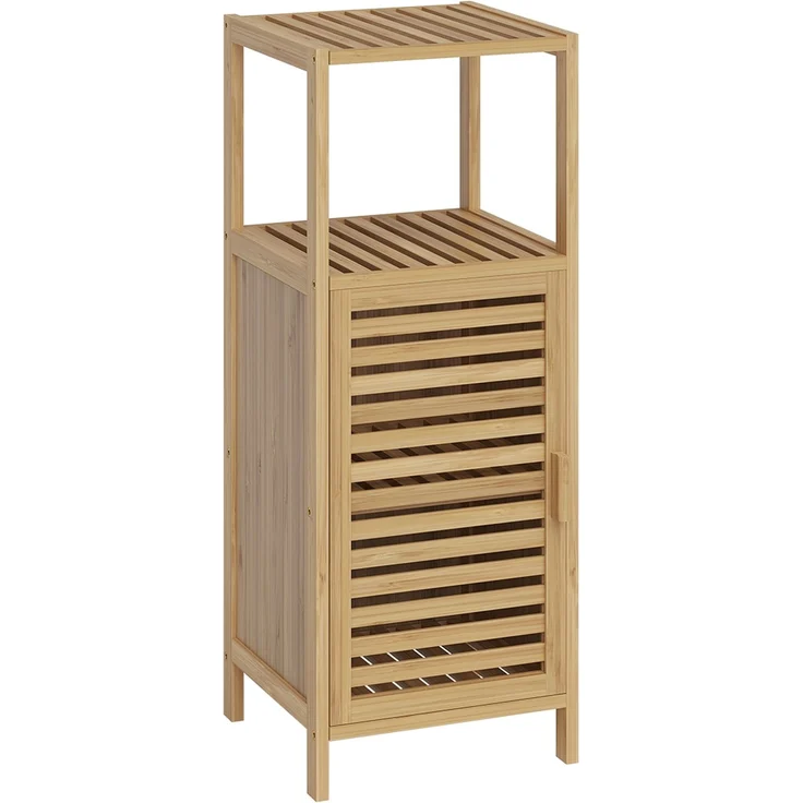 Bellamio 'Newa' Badezimmer Schrank, Bambus, natur, 85x33x33 cm, Badschrank mit 3 Ablagefächern – Bild 8