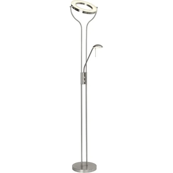 LED-Deckenfluter Demian, dimmbare Stehlampe, silber, 191 cm Höhe