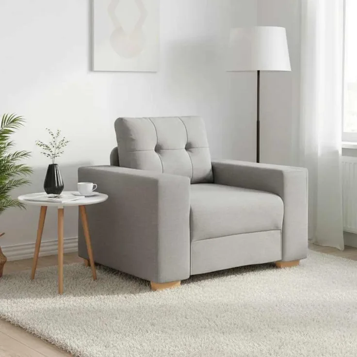 vidaXL Sofa-Sessel Wolkengrau 100x78x80 cm Stoff 4105066