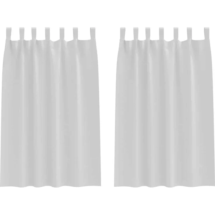 Verdunkelungs-Vorhänge | für Wohnzimmer & Schlafzimmer mit Ringen 2 pcs Helles Grau