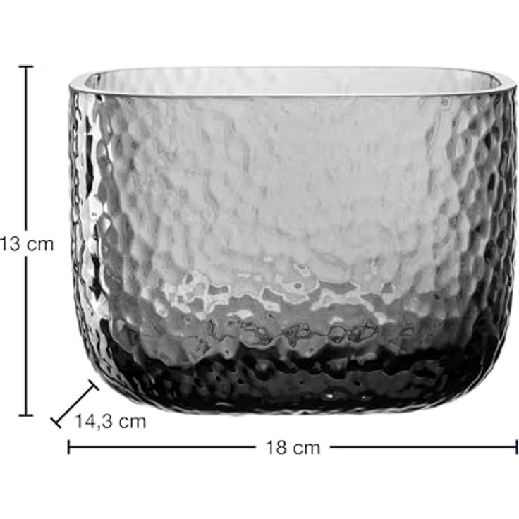 LEONARDO HOME Martello Vase, vielseitige Blumenvase mit haptischer Oberfläche, grau, Höhe 13 cm – Bild 2
