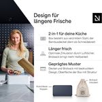 LARS NYSØM Brotkasten Glæde, (1-tlg), Brotkasten mit Schneidebrett-Deckel aus Bambus