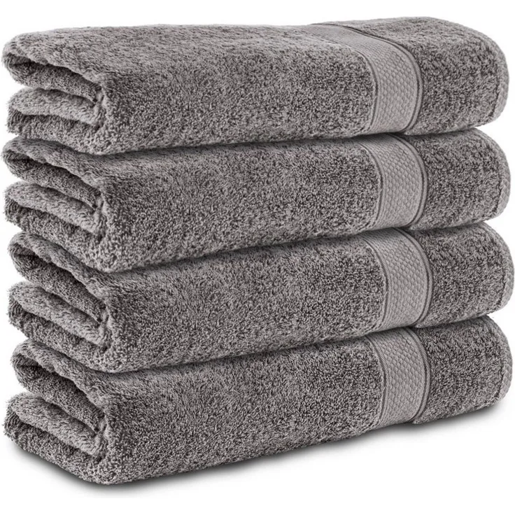 Komfortec Badetücher 100% Baumwolle, 470 g/m², Frottee (4-St), Handtücher 70x140 cm Set, Weich