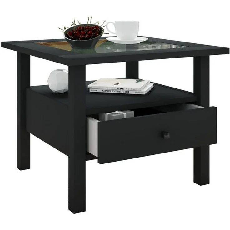 VCM Beistelltisch & Couchtisch Lingis 919158 Schwarz H. 42 x B. 54 x T. 54 cm – Bild 4
