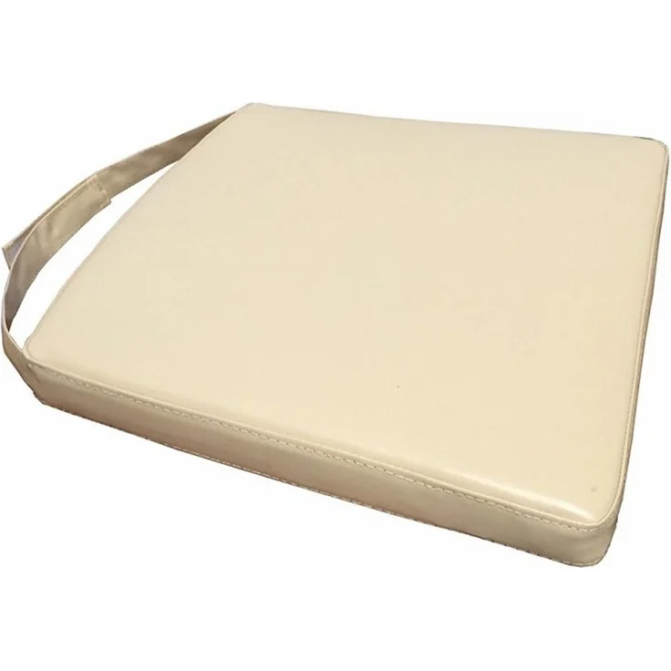SEDEX 6x Sitzpolster Larissa Kunstleder Beige für Rattan und Loomstühle – Bild 2