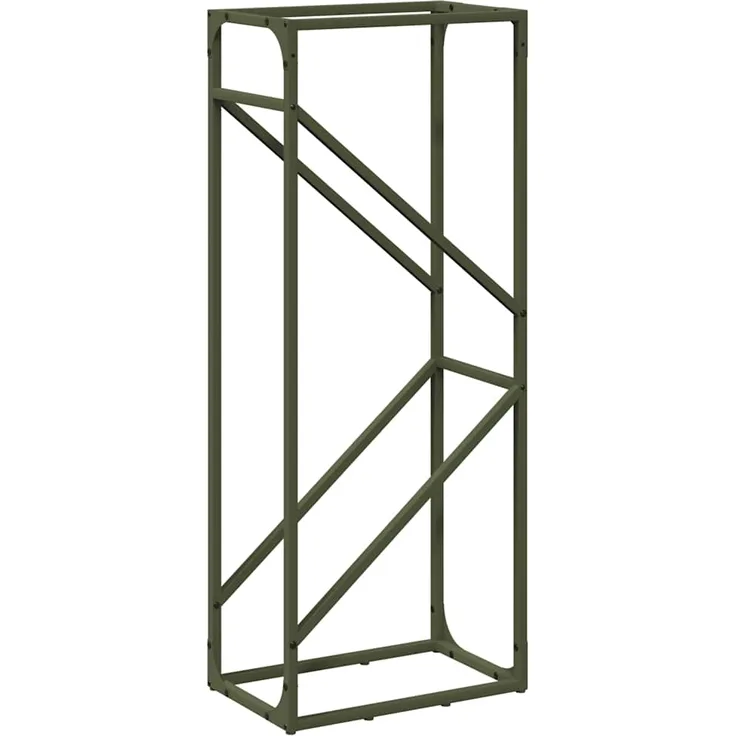 vidaXL Brennholzregal Olivgrün 40x25x100 cm Kaltgewalzter Stahl 864334
