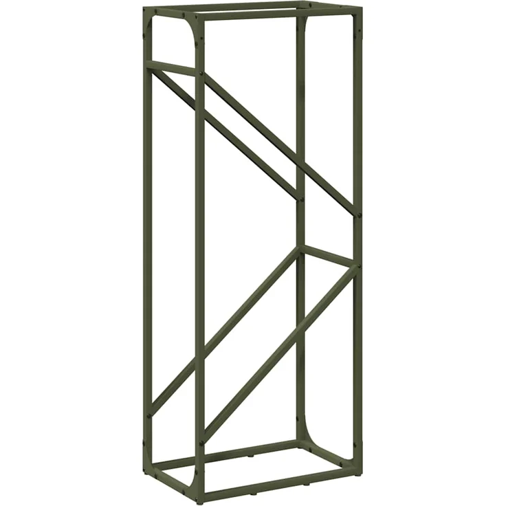 vidaXL Brennholzregal Olivgrün 40x25x100 cm Kaltgewalzter Stahl 864334 – Bild 1