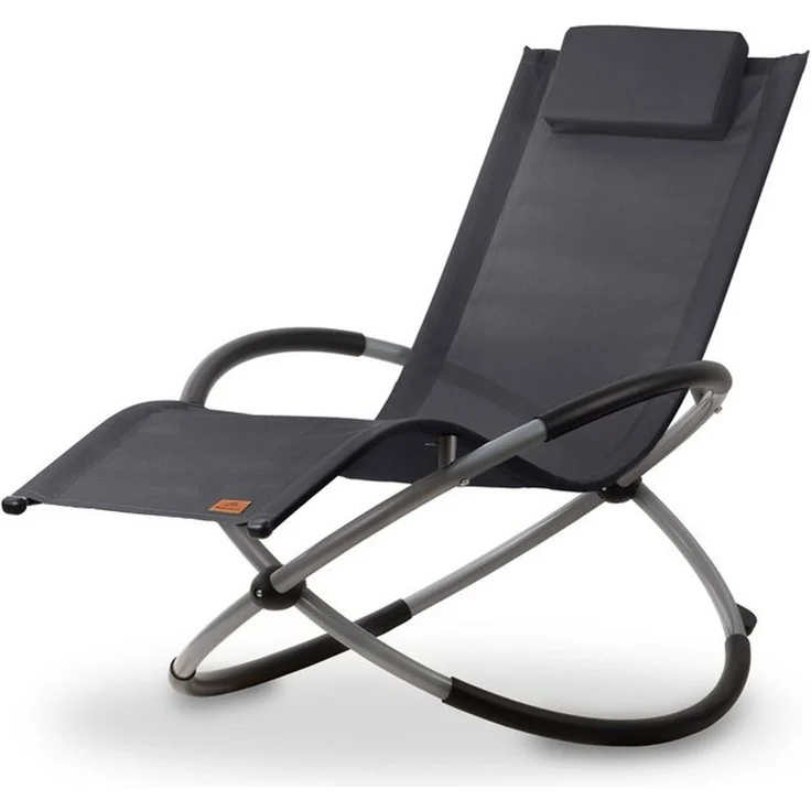 CampFeuer Gartenliege Relaxliege, Anthrazit, Gartenliege klappbar Sonnenliege Schaukelliege, Hohe Belastbarkeit – Bild 4
