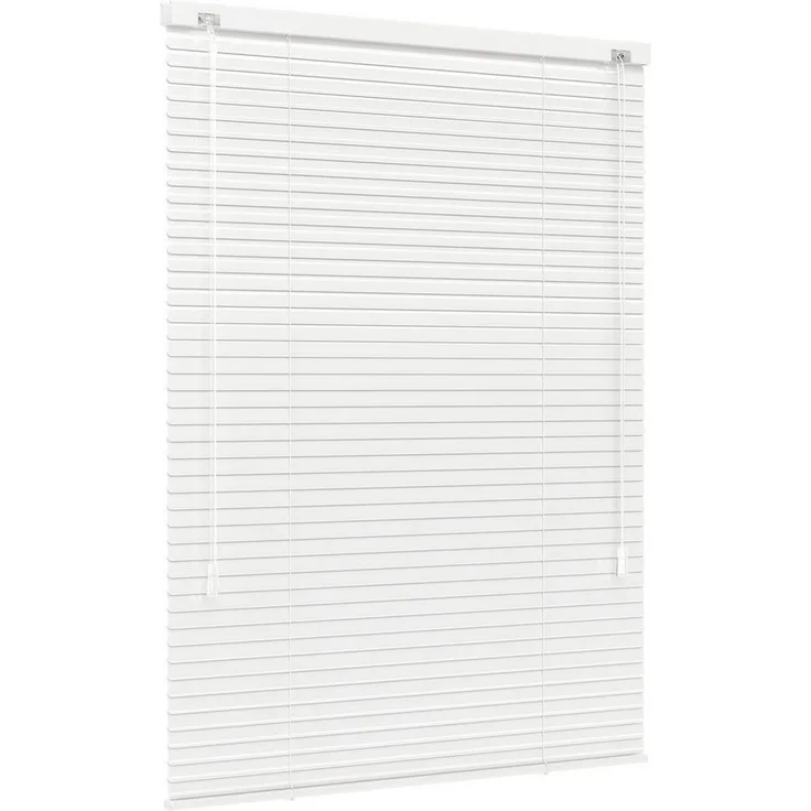 jalousiescout Jalousie LightLess Aluminium-Jalousie, 25 mm, 40 x 130 cm, weiß glänzend, ohne Bohren, geklemmt oder verschaubt, Aluminium, vollverdunkelnd, Feuchtraumgeeignet