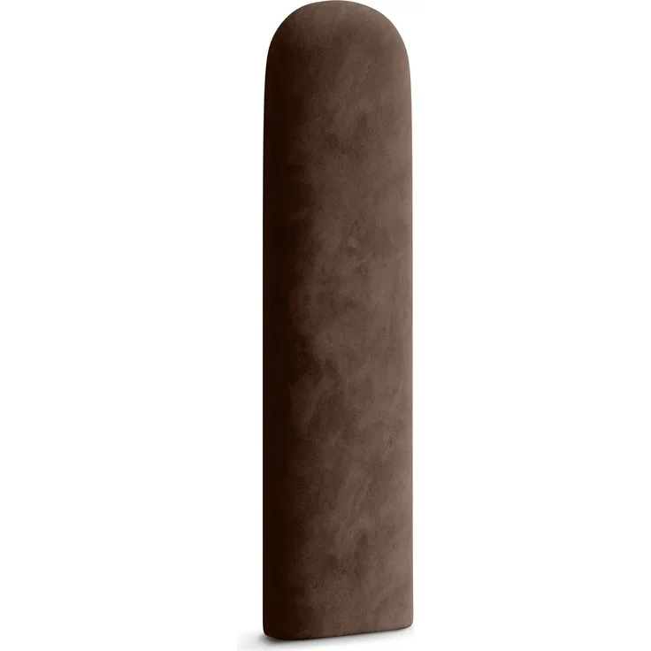 Muralo Polsterpaneel ovales WANDPOLSTER Wandkissen Bettkopfteil Wandpaneel Schlafzimmer Wohnzimmer Bett Lendekissen Modern Luxus Gepolstert Polster Paneel (Braun, 20x80 cm)