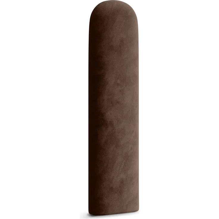 Muralo Polsterpaneel ovales WANDPOLSTER Wandkissen Bettkopfteil Wandpaneel Schlafzimmer Wohnzimmer Bett Lendekissen Modern Luxus Gepolstert Polster Paneel (Braun, 20x80 cm)
