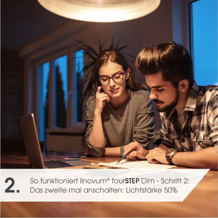 linovum LED Einbaustrahler fourSTEP LED Einbauspot "Dimmen ohne Dimmer" GU10 5W neutralweiss, Neutralweiß – Bild 4