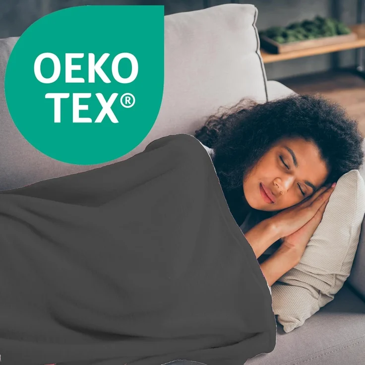 Wohndecke Fleecedecke 130x170 cm 2er Set Sofadecke mit Anti-Pilling & Kettlerand, DILUMA, Stoffqualität ca. 400Gsm - Pflegeleichte und Samtweiche Couchdecke – Bild 6
