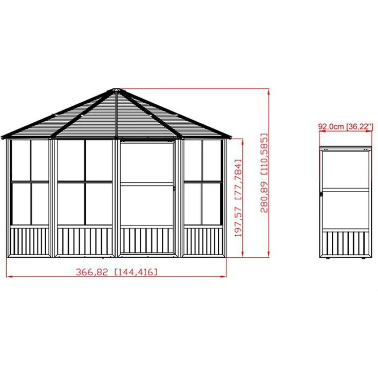 Sojag Charleston 1212 | Metall Pavillon mit – Bild 7