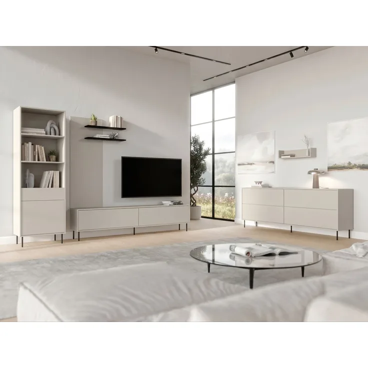 Wohnzimmer-Set Monklon I (Farbe: Cashmere)