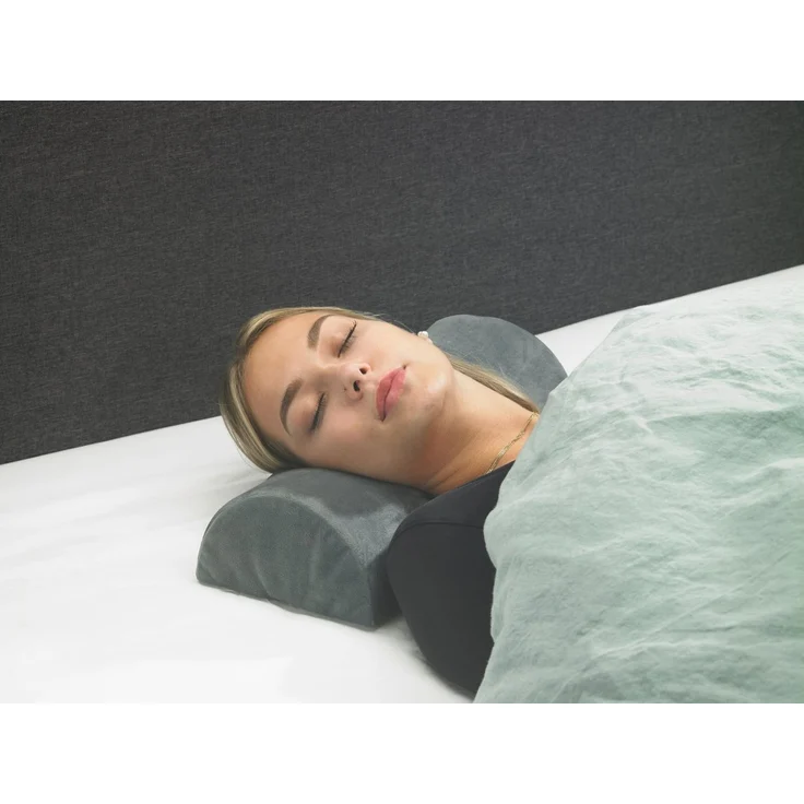 XDREAM Halbrolle ergonomisches Nackenkissen halbrund, Lagerungskissen, Funktionskissen, 1-tlg, wirkt stützend und entlastend, super weicher Mikroplüsch-Bezug – Bild 3