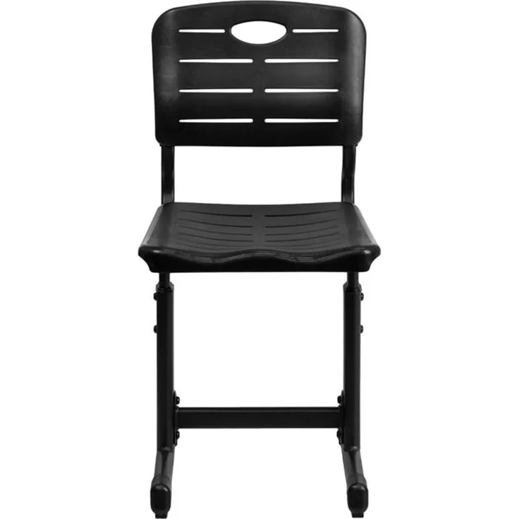Flash Furniture Schreibtischstuhl für Klassenzimmer – Höhenverstellbarer Kinderstuhl von Grundschule bis Abschluss – Pflegeleichter Klassenzimmer-Stuhl – Schwarz – Bild 6