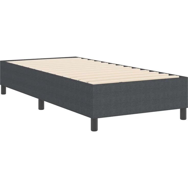 vidaXL Plattformbettgestell Dunkelgrau 90 x 200 cm Cordstoff 3337388 – Bild 7