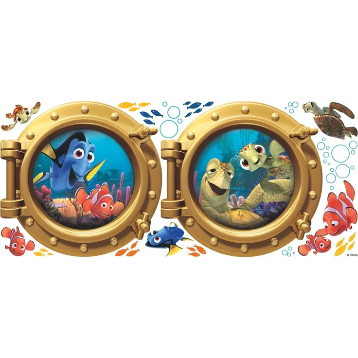 Room Mates 54564 Wandsticker "Disney Findet Nemo - Bullaugen", mehrfarbig