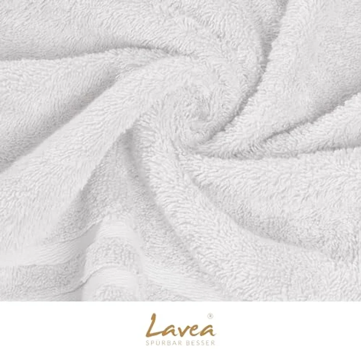 Lavea Handtuch Set Elena, Duschtücher, Handtücher, Gästetücher, Waschhandschuhe, 100% Baumwolle (Set, 6-St), Frottierserie, weich & saugstark, pflegeleicht, 500 g/m² Frottier – Bild 6
