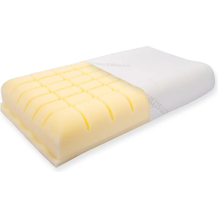 Traumschloss Nackenstützkissen Comfort, Füllung: Viskoschaum, Bezug: Polyester, Rückenschläfer, Seitenschläfer, Bauchschläfer, besonders soft mit aufwendigem 3D Würfelschnitt – Bild 2