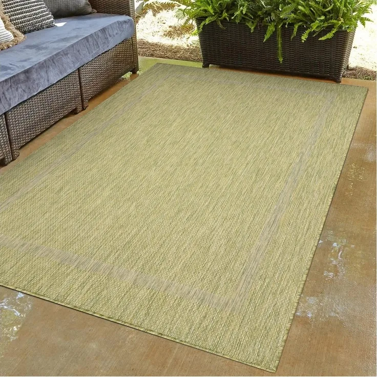 Carpettex Outdoorteppich Unicolor - Einfarbig, Läufer, Höhe: 5 mm, Teppich Wetterfest Balkon Küchenteppich Flachgewebe Sisaloptik