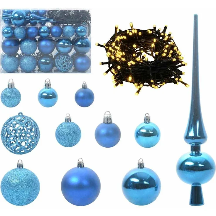 vidaXL Weihnachtsbaum mit LED-Beleuchtung Rosa 120 cm PVC und Stahl 3396414 – Bild 6