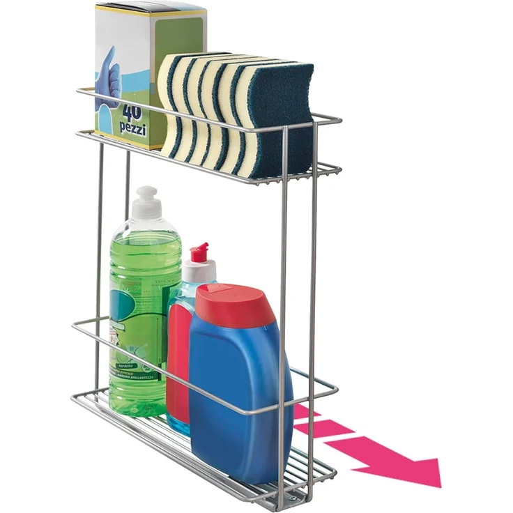 Metaltex Schrankeinsatz 2 Etagen XL Ausziehbar In&Out 443441 – Bild 1