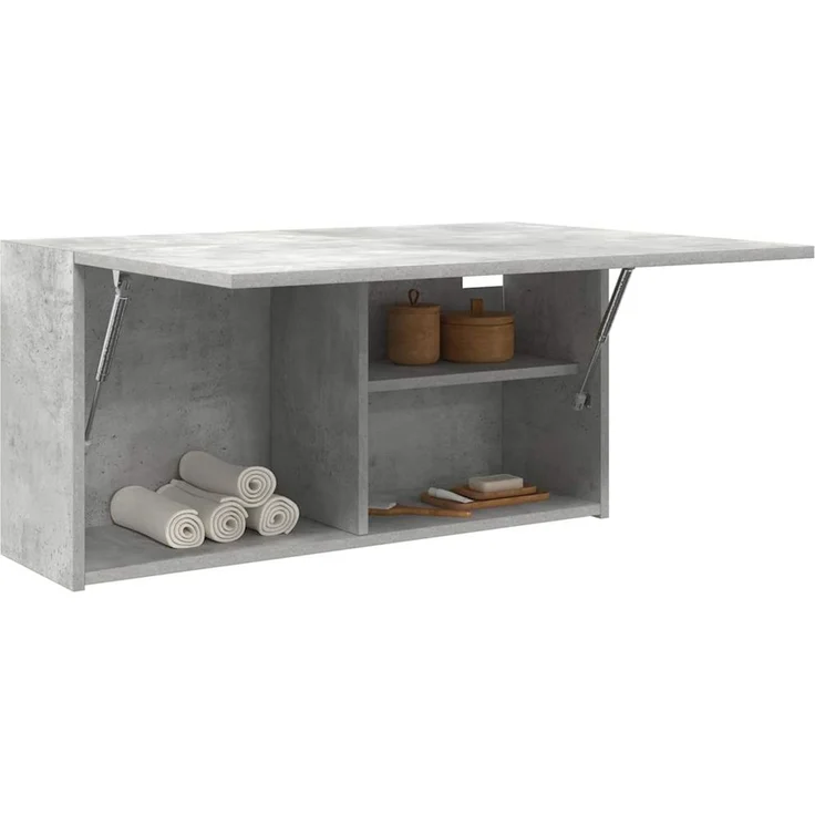 vidaXL Bad-Wandschrank Betongrau 80x25x40 cm Holzwerkstoff 860088 – Bild 1