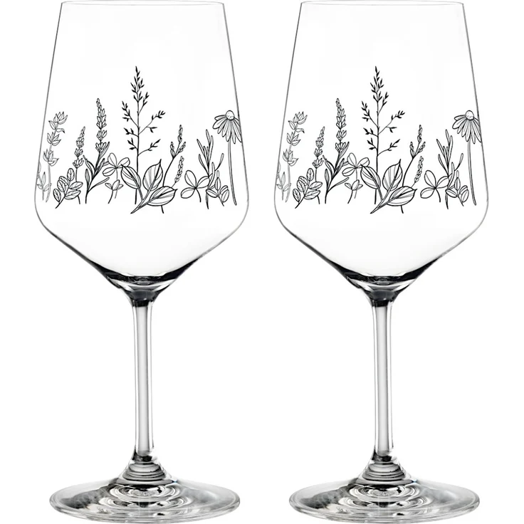 NACHTMANN 105723 TATTOO BOTANICAL BLACK Spritz/Wein Glas 2er Set – Bild 1