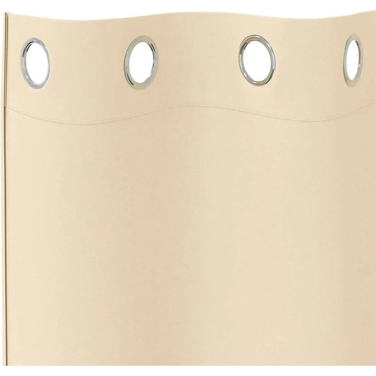 vidaXL Verdunkelungs-Vorhänge mit Ringen 2 Stk. Creme 175 x 140 cm 4107374 – Bild 5