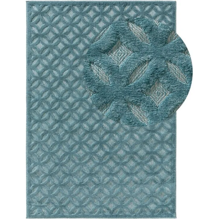 benuta Outdoorteppich Bonte, rechteckig, Höhe: 5 mm, Kunstfaser, Berber, Ethno-Style, Wohnzimmer