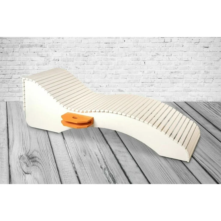 XXL Luxus-Premium Holzliege inkl. Kopfstütze 230x78 cm Holz Gartenliege Neu – Bild 1