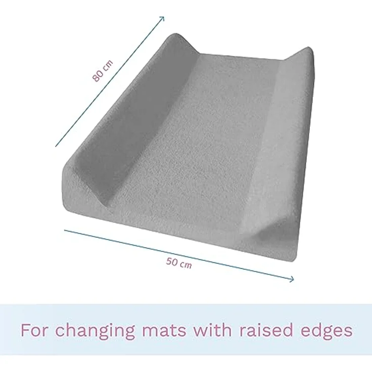 Baby Comfort Wickelauflage Frottee Bezug für 80x50 cm Windelwechsler mit erhöhten Kanten (Grau) – Bild 6