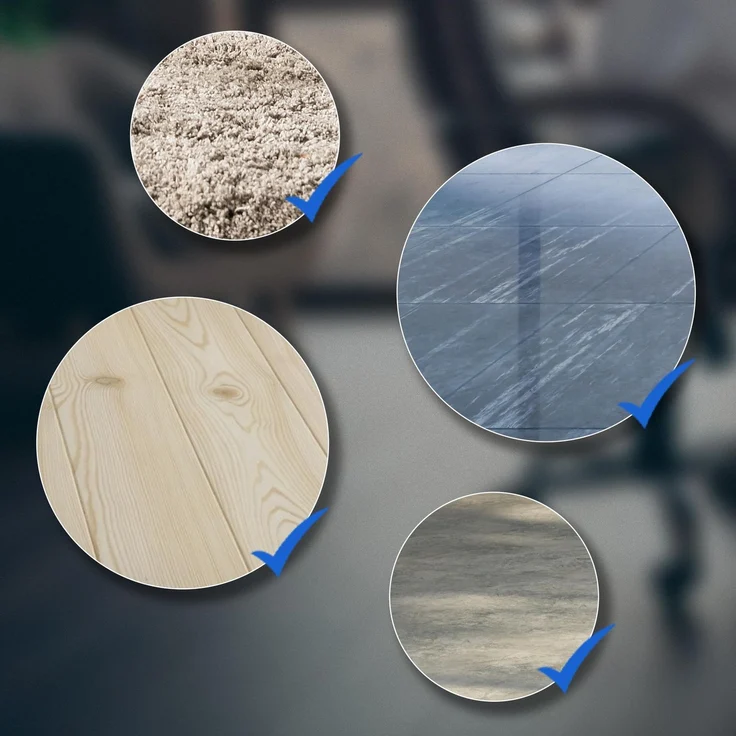 CLP 5er Set Hartbodenrollen,schwarz – Bild 7