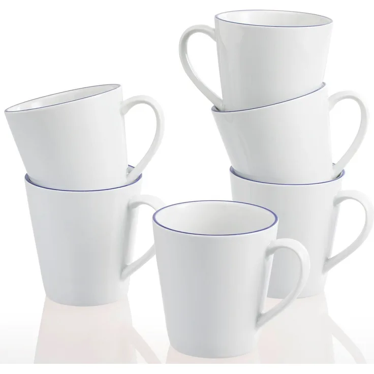 Retsch Arzberg Becher Heike Blaurand, 6-tlg, Porzellan, 6-teilig, Made in Germany