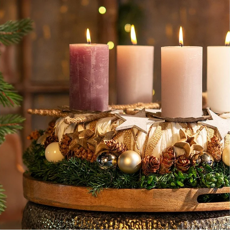 Florists Products Christbaumschmuck Natürliche Holzsterne Dekohänger Weihnachtsschmuck Ø4,5cm 8er, 8 Stück – Bild 3