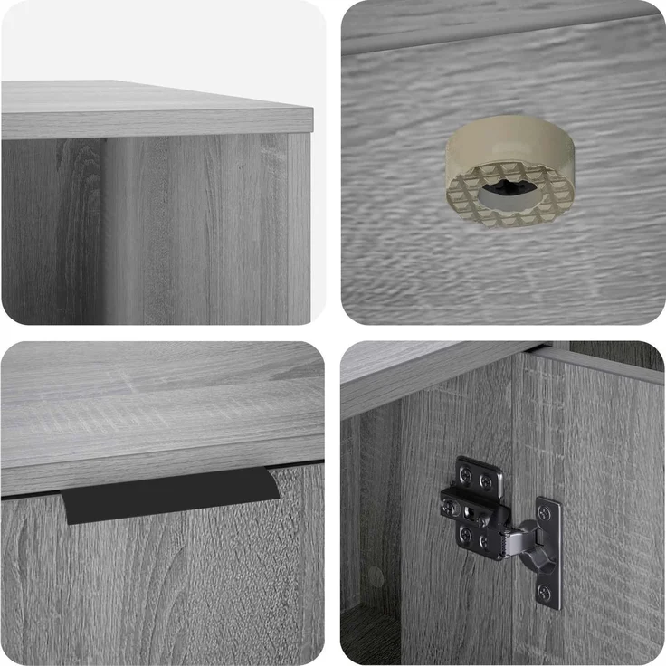 vidaXL Katzenkiste Möbel Sonoma-Grau 100 x 49 x 45 cm Holzwerkstoff 8014756 – Bild 9