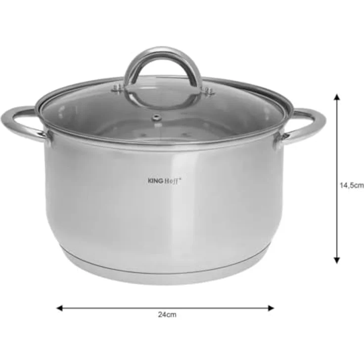 Kinghoff Kochen Kinghoff Töpfe Silver 6 Stück KH4447 – Bild 8