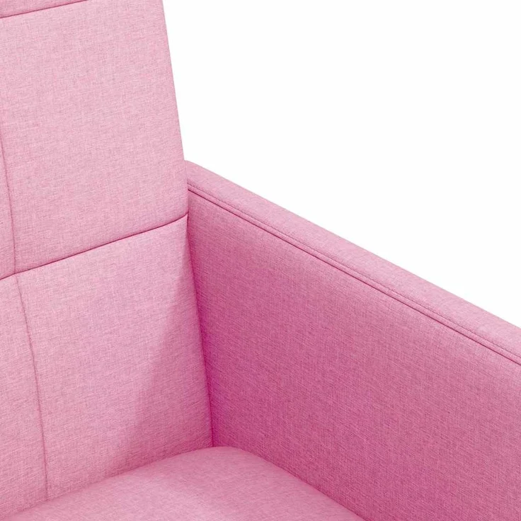 vidaXL Esszimmerstühle mit Rollen 2 pcs Rosa 58 x 65 x 94 cm Stoff 42017838 – Bild 6