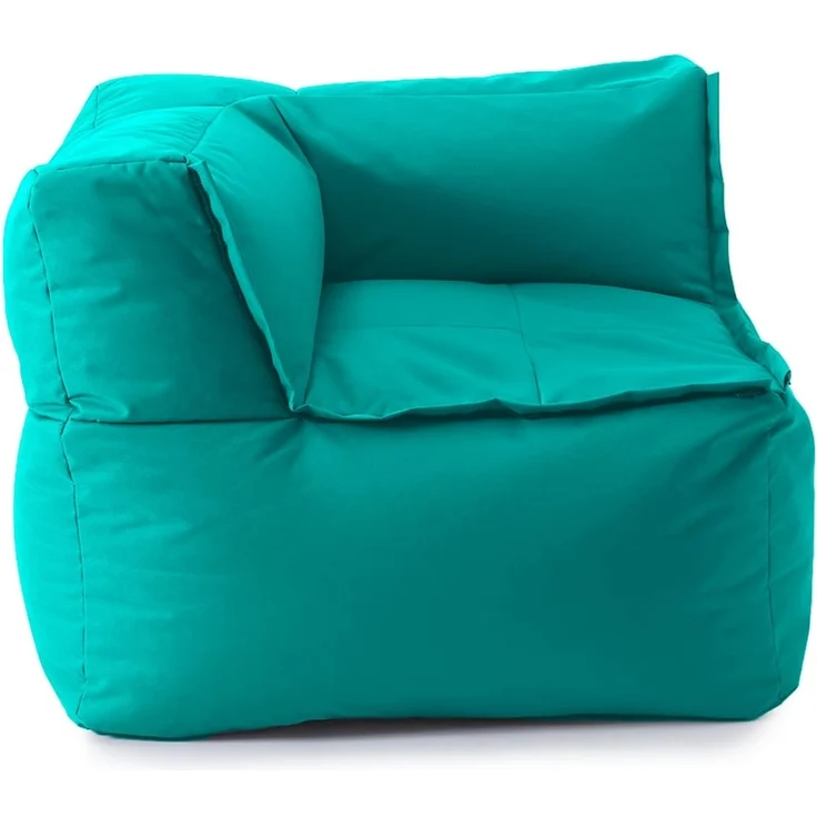 Lumaland Sitzsack-Sofa, Polyester, Eckteil, Türkis, 70 x 81 x 81 cm – Bild 1