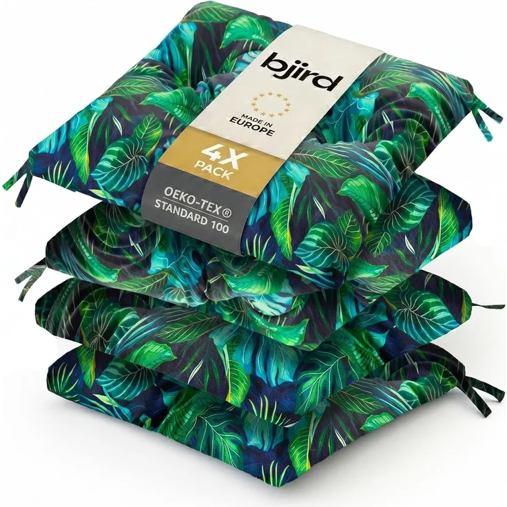 Bjird Stuhlkissen 45x45 cm - Wasserdichtes Gartenkissen für Stühle & Sessel, Wetterfest & Pflegeleicht - Dickes Sitzkissen 6 cm - Outdoor geeignet – Bild 1